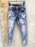Men's Slim Fit Distressed Stretch Denim Jeans